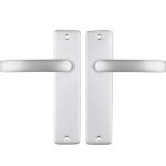 ODShop deurklink vierkant met kortschild blind aluminium F1