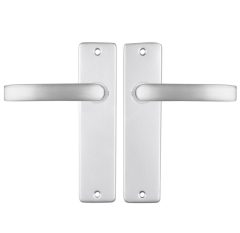 ODShop deurklink vierkant met kortschild blind aluminium F1