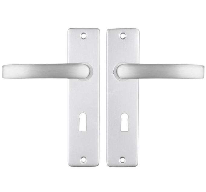 ODShop deurklink vierkant met kortschild SL56 aluminium F1