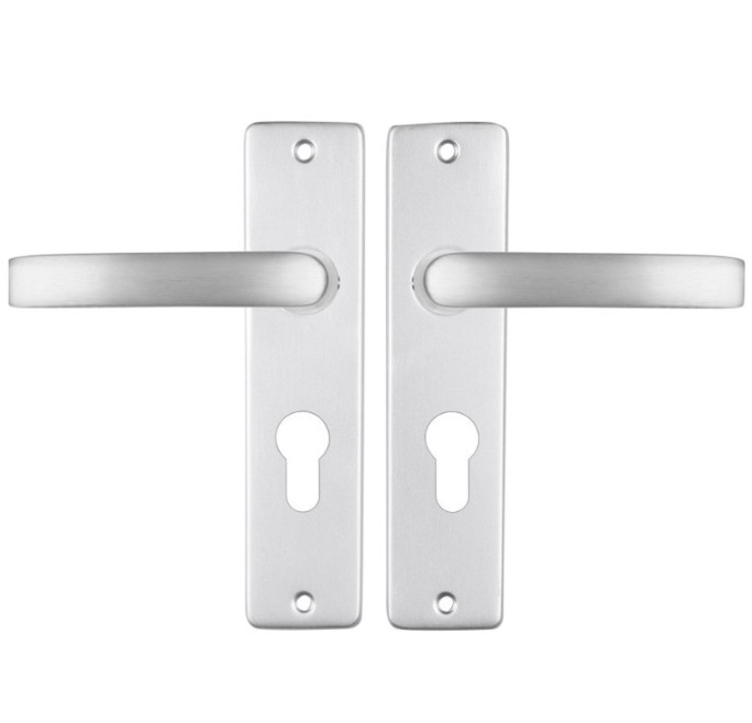 ODShop deurklink vierkant met kortschild PC55 aluminium F1