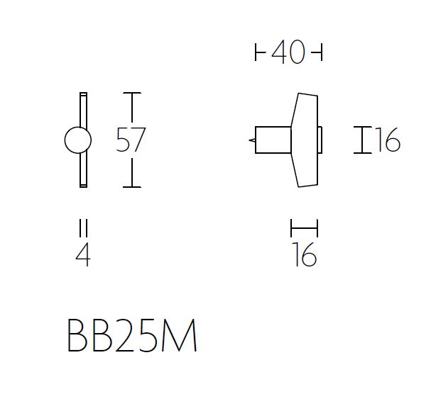 Meubelknop TENSE BB25M brons - Afbeelding 2