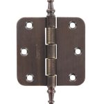 Starx vaaskopscharnier met ronde hoeken 76 x 76 mm brons