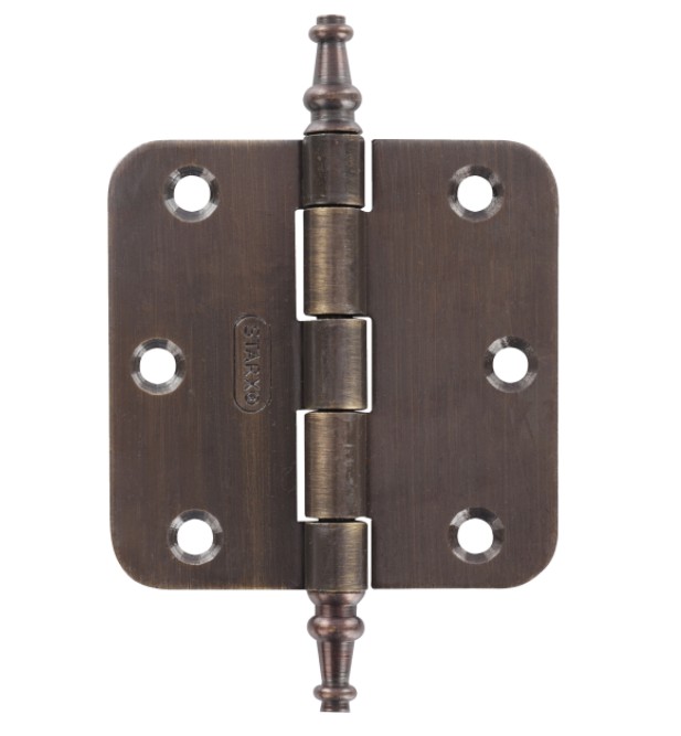 Starx vaaskopscharnier met ronde hoeken 76 x 76 mm brons