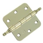 Starx vaaskopscharnier met ronde hoeken 76 x 76 mm vermessingd