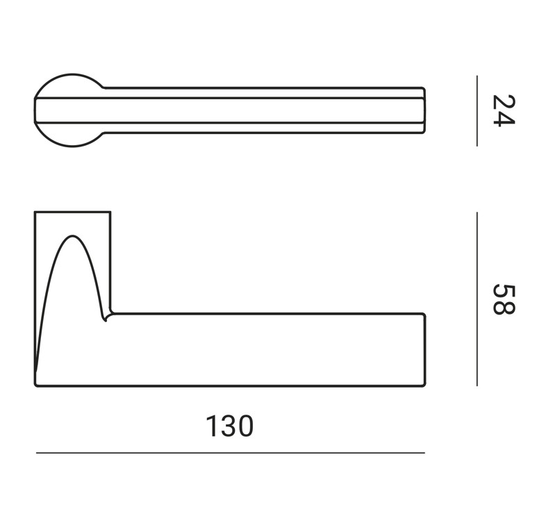 Nuda deurklink Atlanta chroom mat - Afbeelding 2