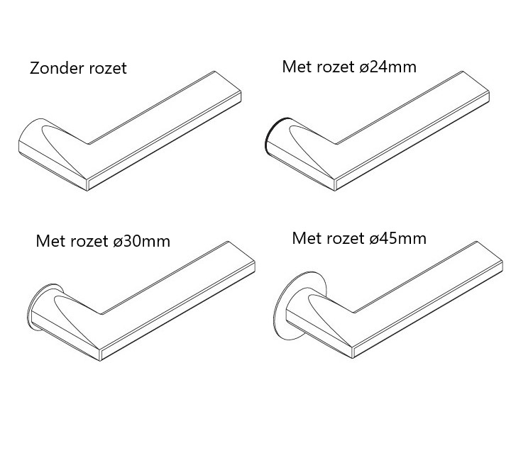 Nuda deurklink Atlanta chroom mat - Afbeelding 3