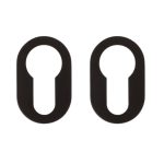 Nuda cilinderplaatjes 26x42 mm mat zwart