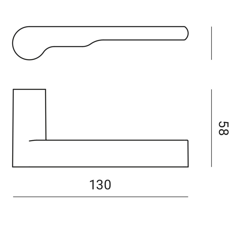 Nuda deurklink Wind chroom mat - Afbeelding 2