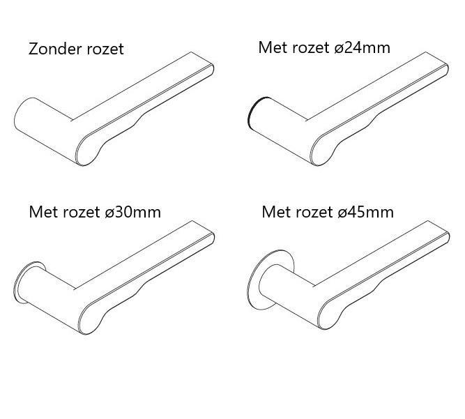 Nuda deurklink Wind chroom mat - Afbeelding 3