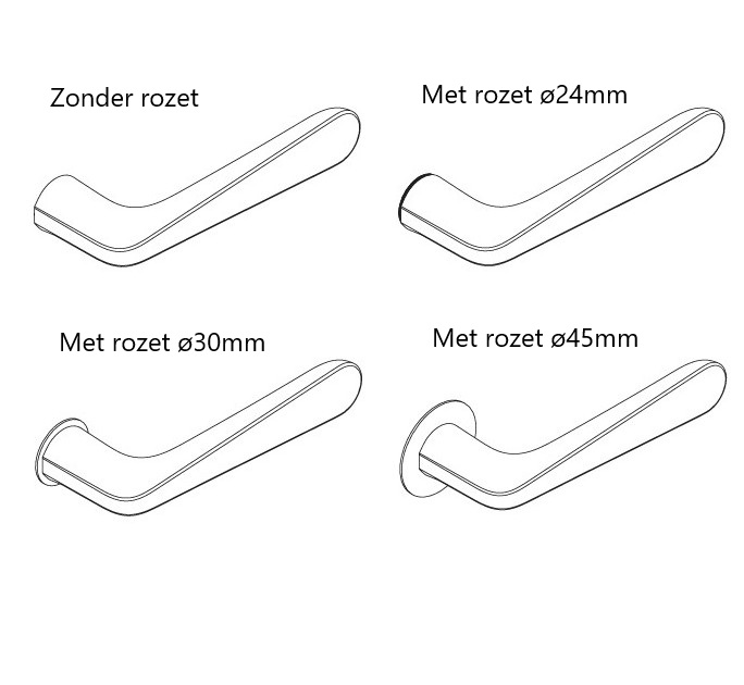 Nuda deurklink Pepe chroom mat - Afbeelding 3