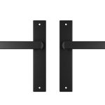 AXA binnendeurbeslag Edge blind met deurklink Riga aluminium zwart