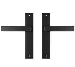 AXA binnendeurbeslag Edge blind met deurklink Riga aluminium zwart