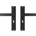 AXA binnendeurbeslag Edge SL56 met deurklink Riga aluminium zwart