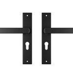 AXA binnendeurbeslag Edge PC55 met deurklink Riga aluminium zwart