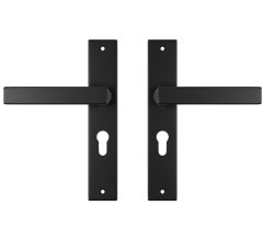 AXA binnendeurbeslag Edge PC55 met deurklink Riga aluminium zwart