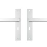 AXA binnendeurbeslag Edge SL56 met deurklink Riga aluminium F1