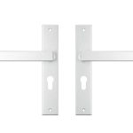 AXA binnendeurbeslag Edge PC55 met deurklink Riga aluminium F1