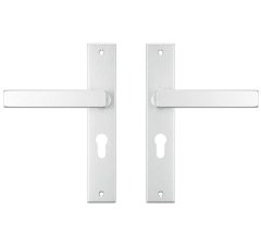 AXA binnendeurbeslag Edge PC55 met deurklink Riga aluminium F1