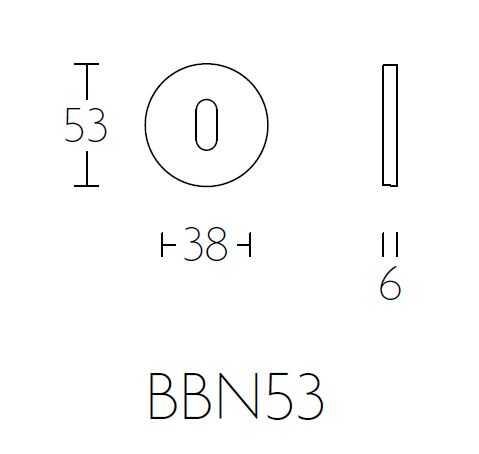 Sleutelplaatje TENSE BBN53 brons - Afbeelding 2