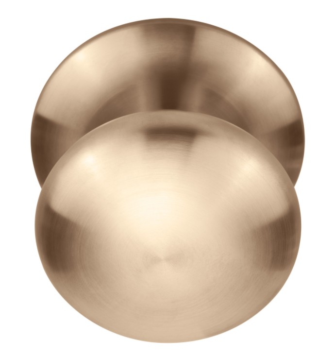 Voordeurknop BASIC LB80V vast met rozet PVD licht brons