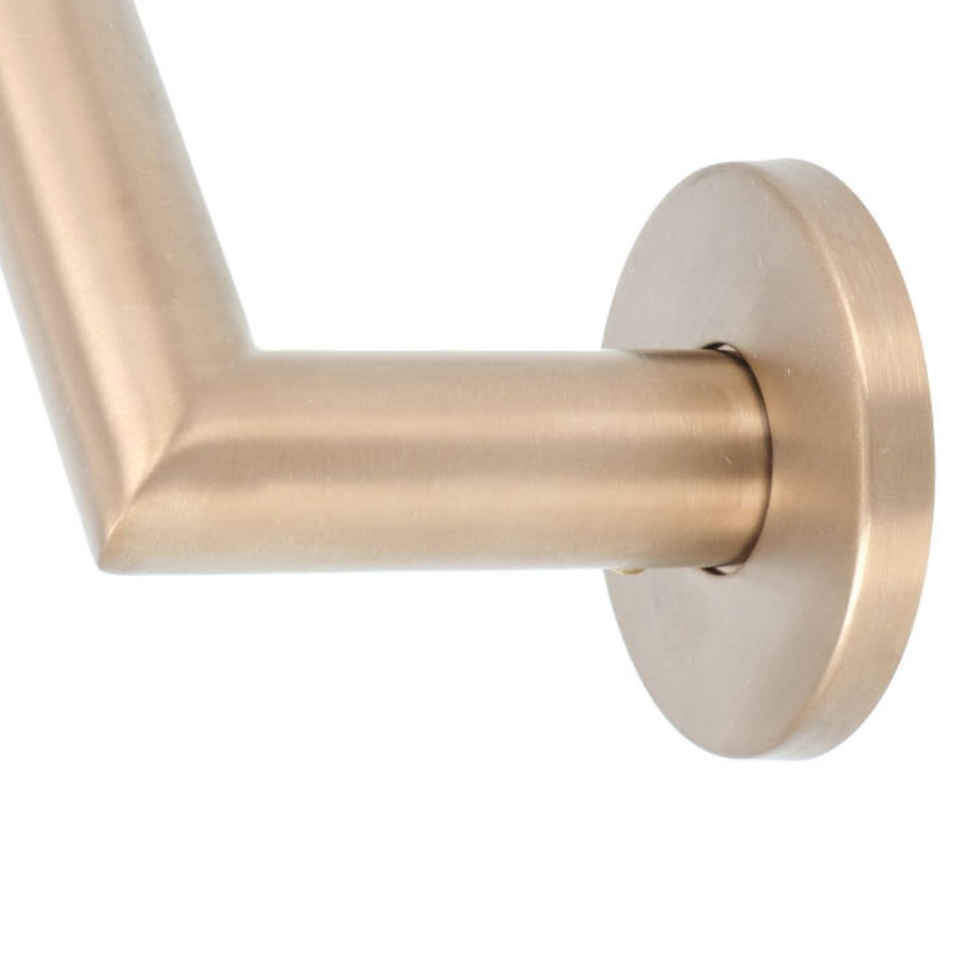 Enkele deurklink links BASIC LBII-19 op ronde rozet PVD licht brons - Afbeelding 5