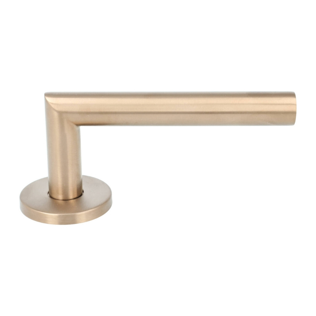 Enkele deurklink links BASIC LBII-19 op ronde rozet PVD licht brons - Afbeelding 3