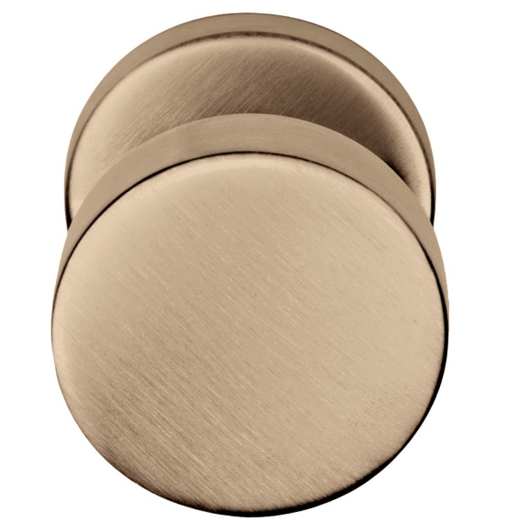 Voordeurknop BASIC LB503V vast op rozet PVD licht brons