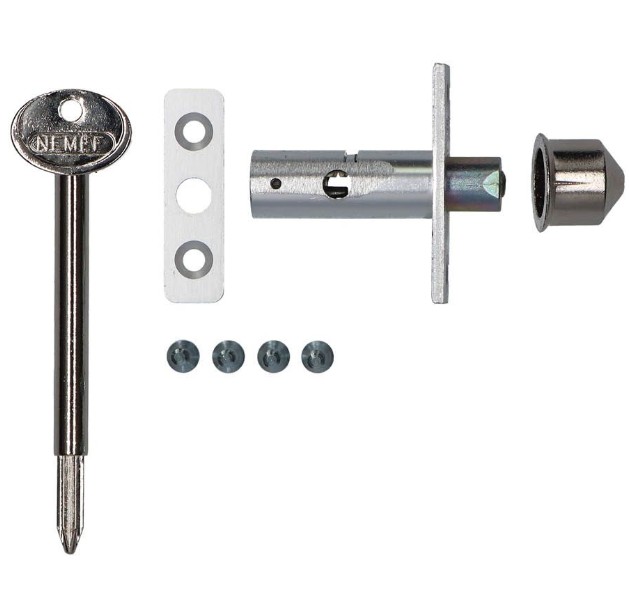 Nemef insteekgrendel afsluitbaar 2603/4-18 mm aluminium F1 - Afbeelding 3