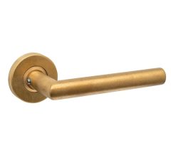 Intersteel enkele deurklink Jura op rozet verdekt ø53x10mm PVD messing getrommeld