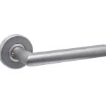 Intersteel enkele deurklink Jura op rozet verdekt ø53x10mm rvs getrommeld