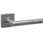 Intersteel enkele deurklink Jura op rozet verdekt 53x53x10mm rvs getrommeld
