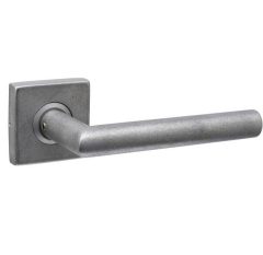 Intersteel enkele deurklink Jura op rozet verdekt 53x53x10mm rvs getrommeld