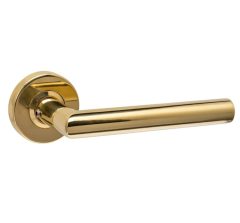 Intersteel enkele deurklink Jura op rozet verdekt ø53x10mm PVD messingkleur