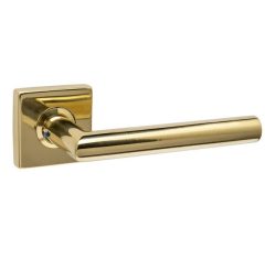 Intersteel enkele deurklink Jura op rozet verdekt 53x53x10mm PVD messingkleur