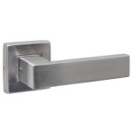 Intersteel enkele deurklink Amsterdam op rozet verdekt 53x53x10mm rvs