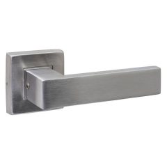 Intersteel enkele deurklink Amsterdam op rozet verdekt 53x53x10mm rvs
